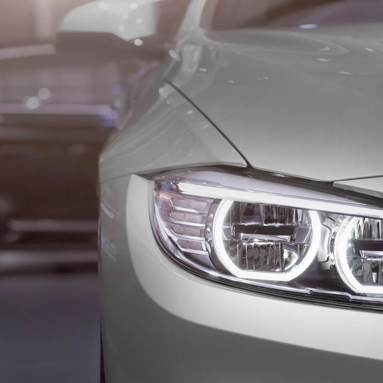All LED adaptive headlight of a modern car. Headlight consists of 16 individual matrix LED units that can be switched on, off or dimmed, depending on driving conditions.; Shutterstock ID 629245979; Purchase Order: BDS-Automotive; Job: For SST; Client/Licensee: ; Other: 